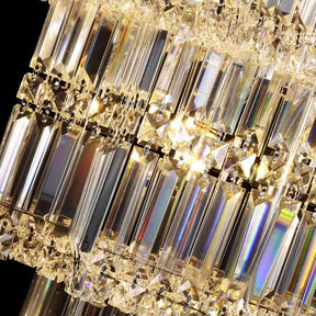 Extra Large Plaza Hall  Multi-Tier Crystal Chandelier Foyer Living Room Staircase Ceiling Lighting Fixture  In Chrome/ Silver Finish