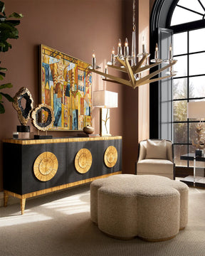 Antares Natural Brass Chandelier 48"D - Merlin Lamps
