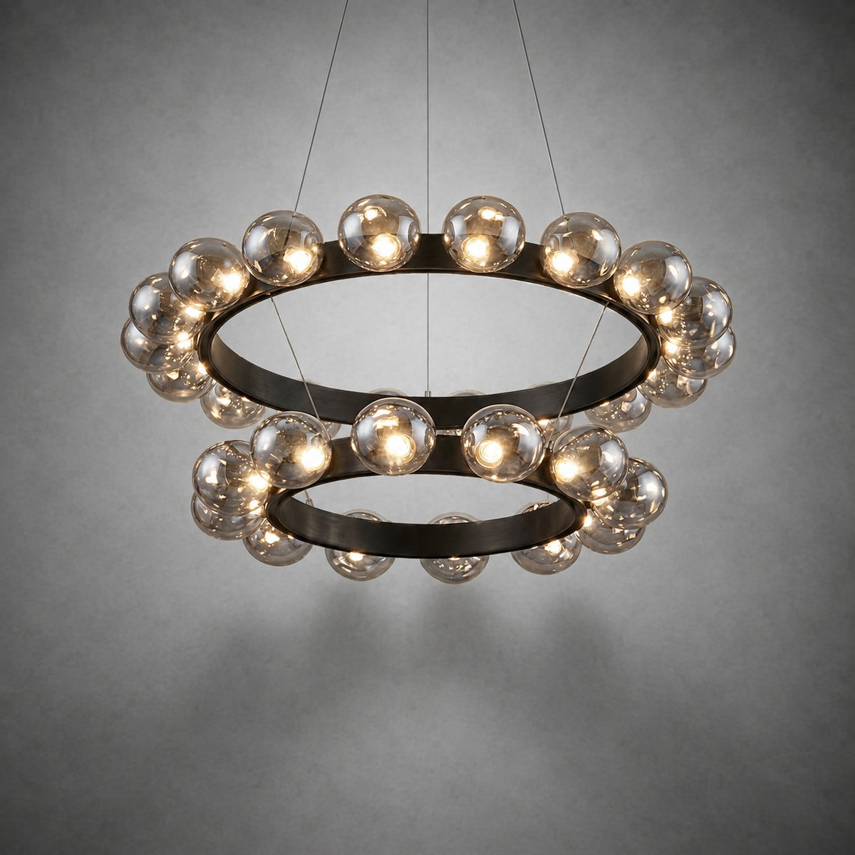 Ellison Bubbles Nested Glass Chandelier 31"