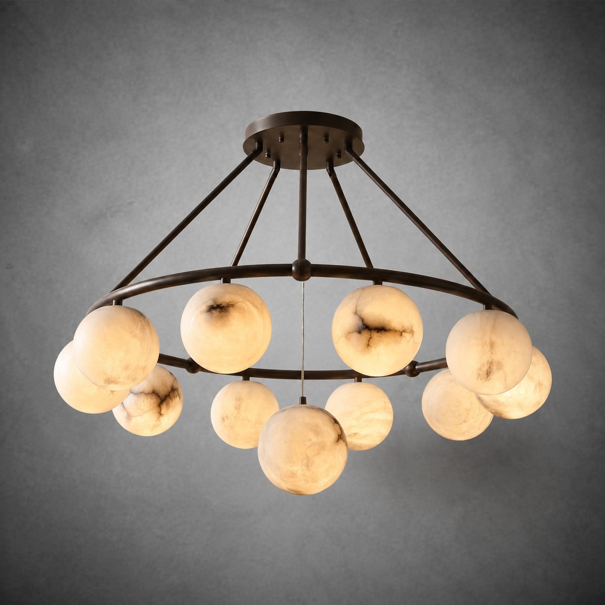 Ring Cluster Pendant Alabaster