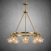 Bubble Glass 8-Light Round Pendant D1000