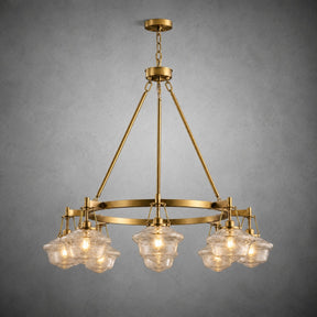 Bubble Glass 8-Light Round Pendant D1000
