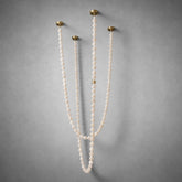 Orbita Modern Alabaster Pearl Chain Chandelier