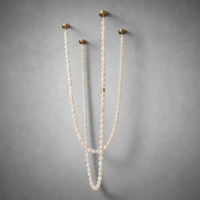 Orbita Modern Alabaster Pearl Chain Chandelier