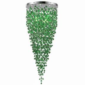 Crystal Stone Crystal Spiral Chandelier