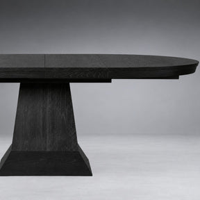 Round Oak Extension Dining Table with Leaves