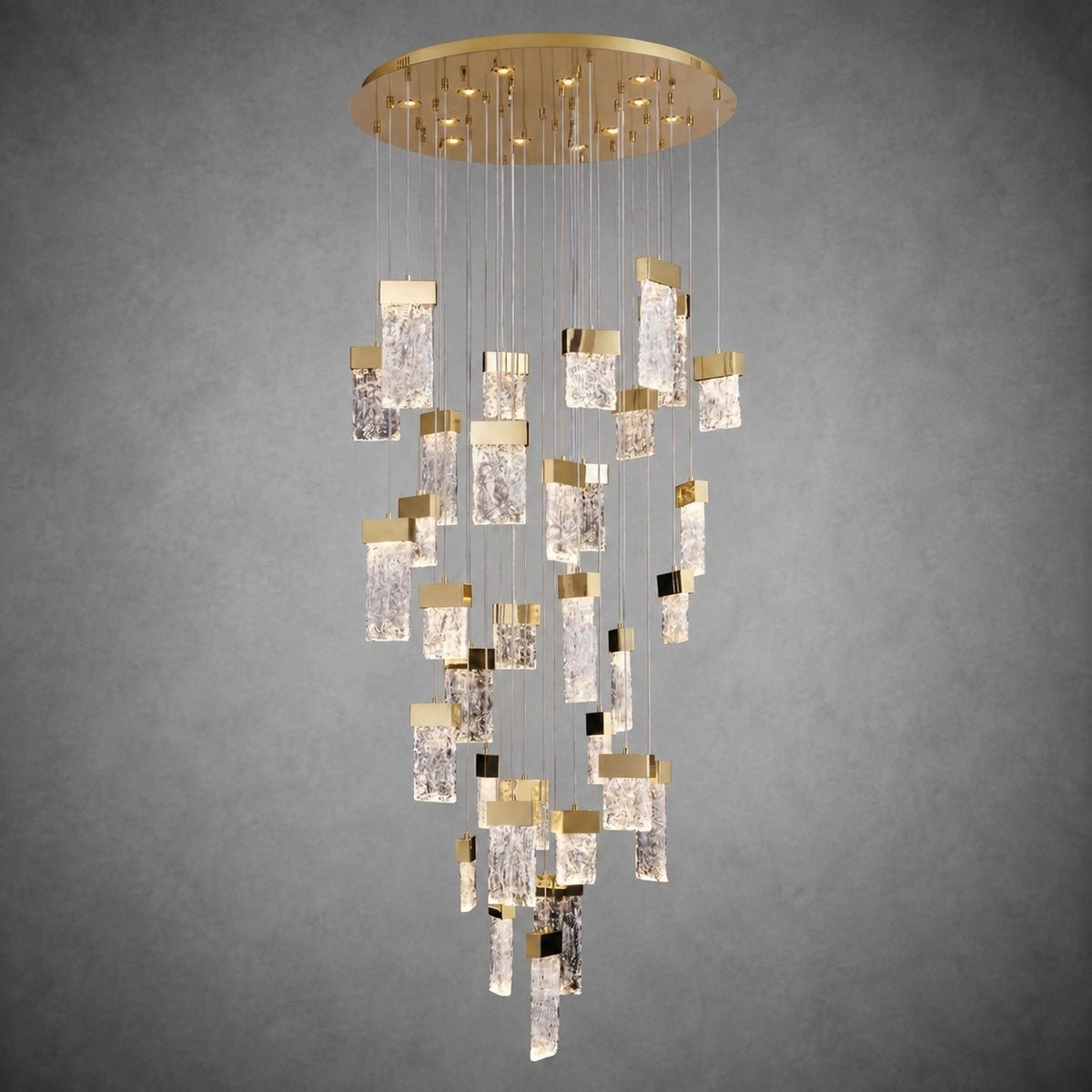 Knox Blown Glass Cascading Chandelier 31.5"