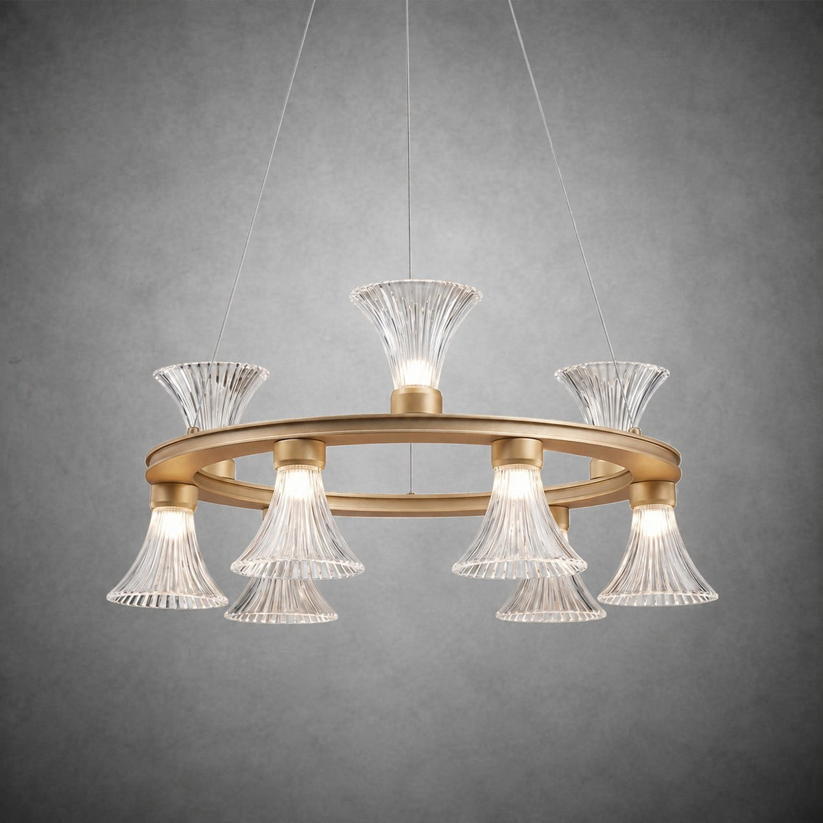 Aria Glass Round Chandelier 25.2"D