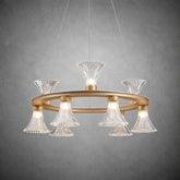 Aria Glass Round Chandelier 25.2"D