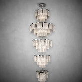 Prismata Crystal Modern Sculptural Ring Chandelier