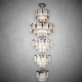 Prismata Crystal Modern Sculptural Ring Chandelier