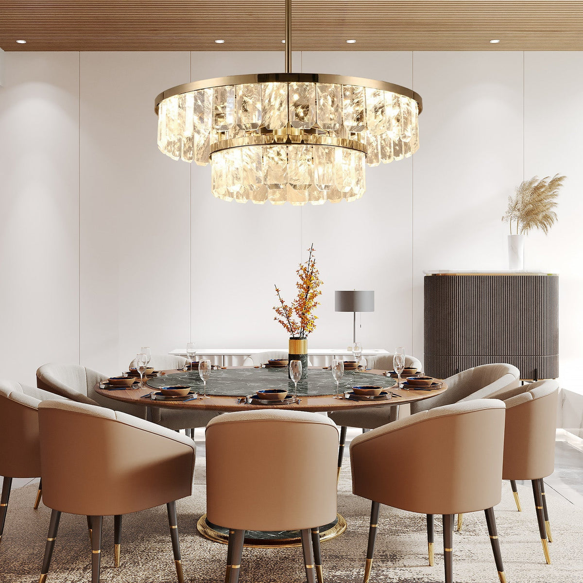 Selene Linear Crystal Chandelier