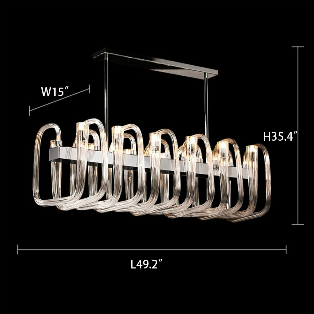 Fashion 12/ 16/ 32 Lights Glass Chandelier Classic Candle Style Ceiling Light Fixture For Living/ Dining Room Decoration