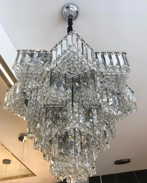 Fashion Star Shaped Chandelier Crystal Ceiling Light Fixture For Small Living Room/ Bedroom