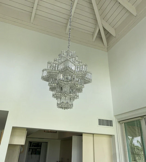 Fashion Star Shaped Chandelier Crystal Ceiling Light Fixture For Small Living Room/ Bedroom