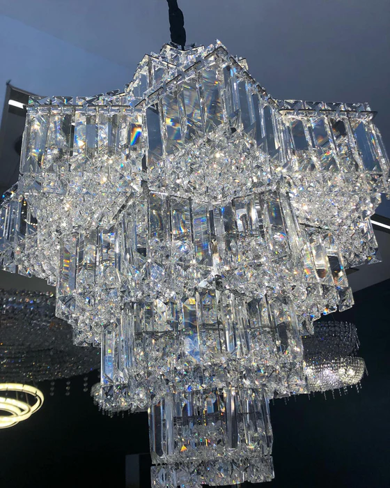 Fashion Star Shaped Chandelier Crystal Ceiling Light Fixture For Small Living Room/ Bedroom