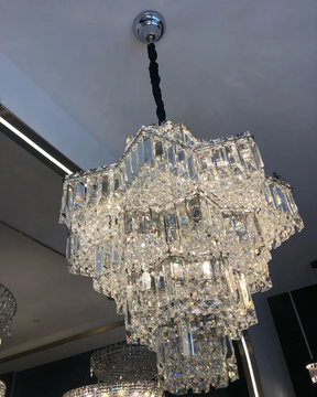 Fashion Star Shaped Chandelier Crystal Ceiling Light Fixture For Small Living Room/ Bedroom