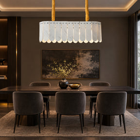 Modern Layered Luxury stone Linear Chandelier