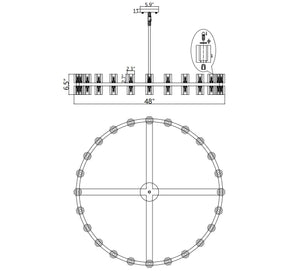 Felix Crystal Shades Round Chandelier Series