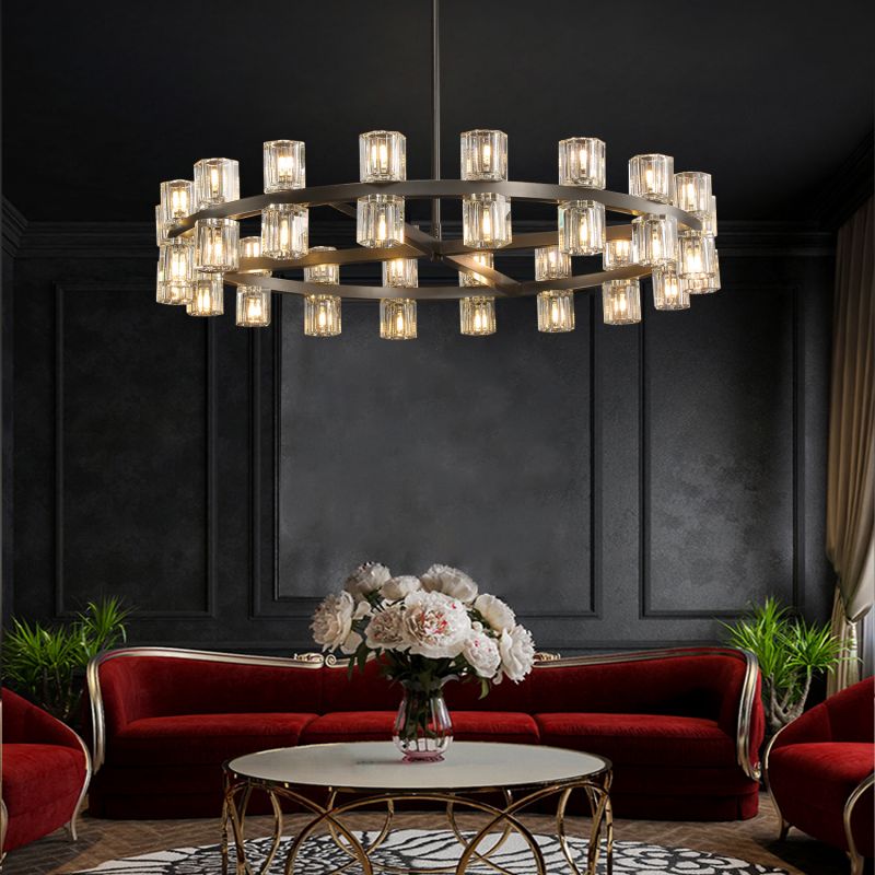 Felix Crystal Shades Round Chandelier Series