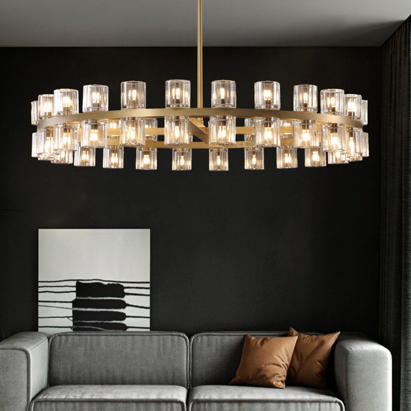 Felix Crystal Shades Round Chandelier Series
