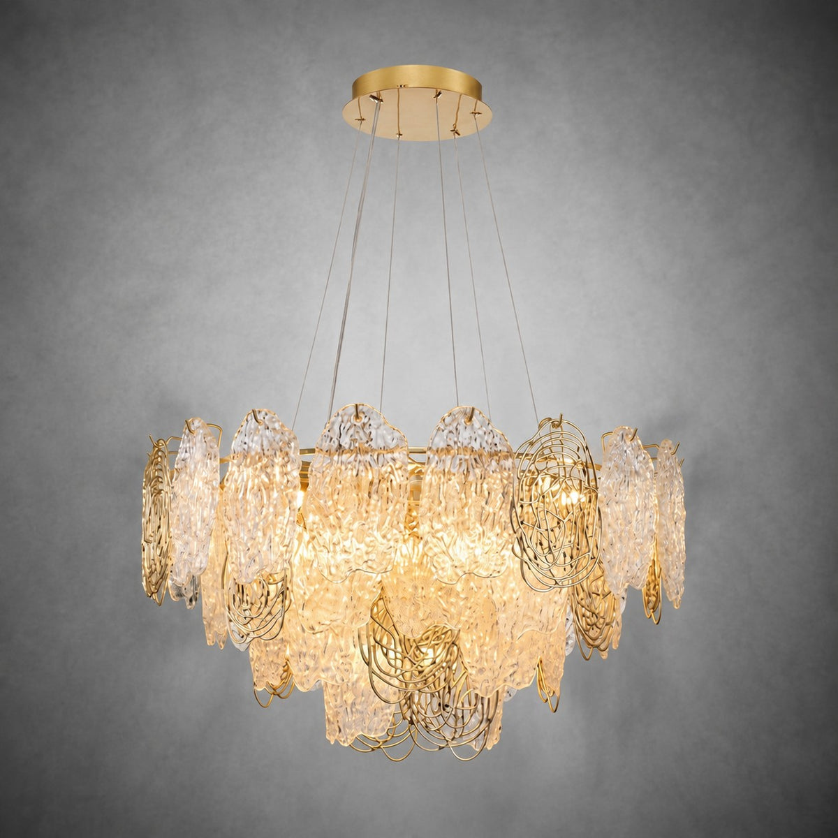 Filo Artisan Glass Round Chandelier