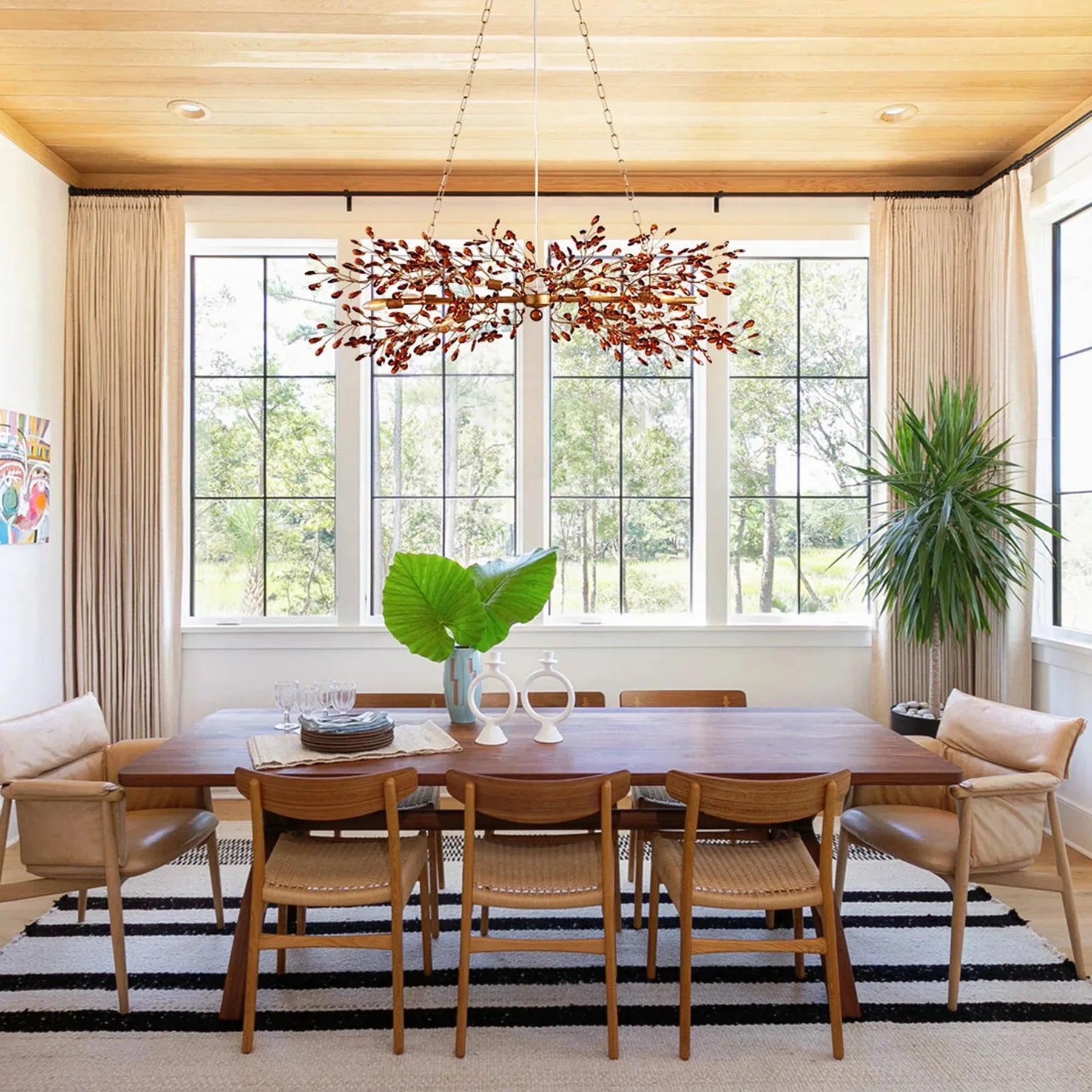 Fiore Linear Chandelier 43" 51" 68"W-Chandelier-Merlin Lamps-GOLD-43"-merlinlamps