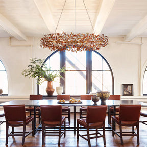 Fiore Oval Chandelier 62'' 74''-Chandelier-Merlin Lamps-BRASS/AMBER-62"-merlinlamps