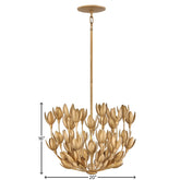 Flora 20 Inch 3 Light LED Chandelier