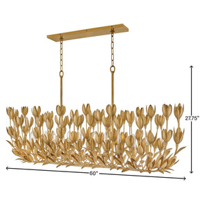 Hinkley Lighting Flora 60 Inch 10 Light LED Linear Suspension Light