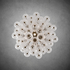 Florenzia Chandelier Ribbed Glass Cascade Gold