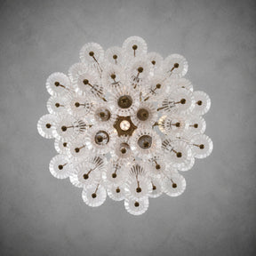 Florenzia Chandelier Ribbed Glass Cascade Gold