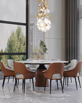 Flying Flowers Fluttering Chandelier - Model A ∅ 31.5″ x H 70.1″ / Dia 80cm x H 180cmBrass & WhiteBlushlighting