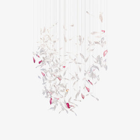Flying Glass Feather Chandelier