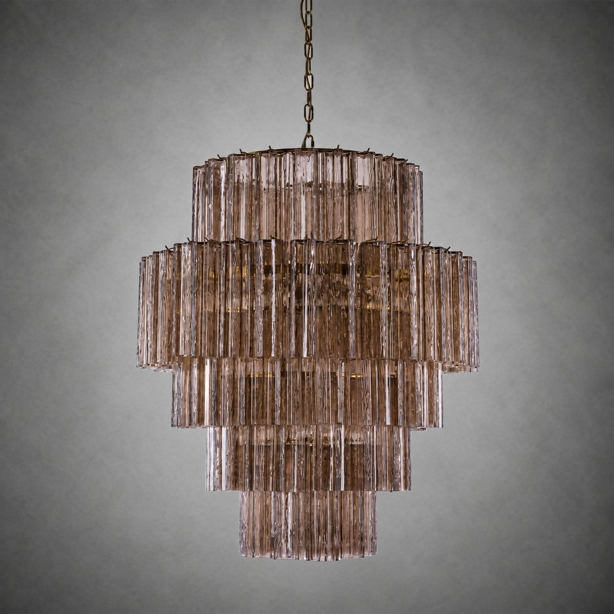 Freccia Treviso Murano Glass Tube Chandelier