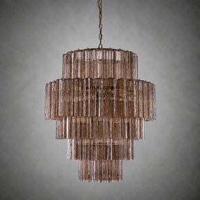 Freccia Treviso Murano Glass Tube Chandelier