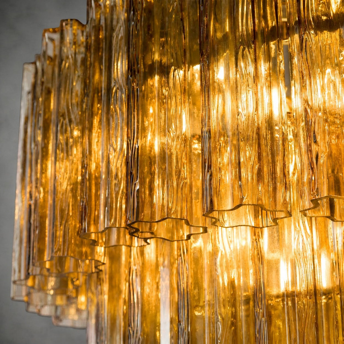 Freccia Treviso Murano Glass Tube Chandelier