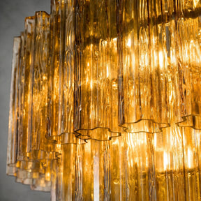 Freccia Treviso Murano Glass Tube Chandelier