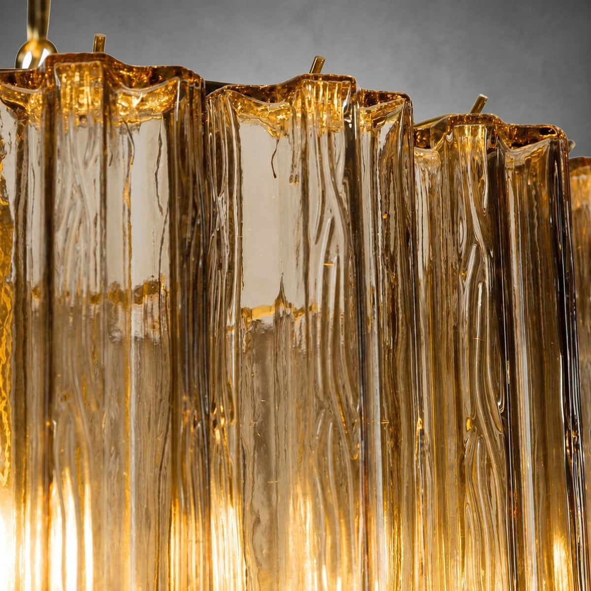Freccia Treviso Murano Glass Tube Chandelier