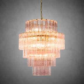 Freccia Treviso Murano Glass Tube Chandelier