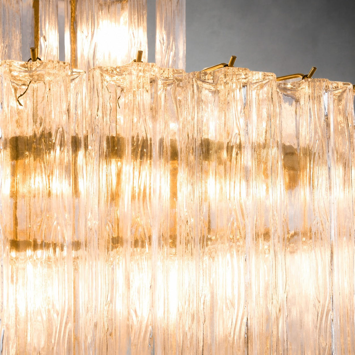 Freccia Treviso Murano Glass Tube Chandelier