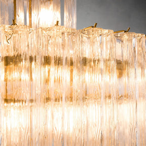 Freccia Treviso Murano Glass Tube Chandelier