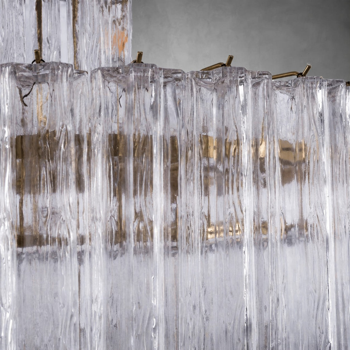 Freccia Treviso Murano Glass Tube Chandelier