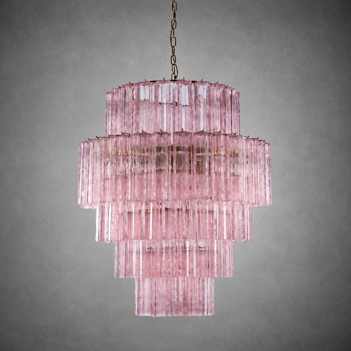 Freccia Treviso Murano Glass Tube Chandelier