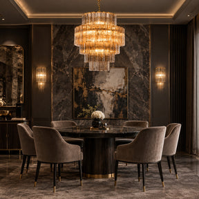 Freccia Treviso Murano Glass Tube Chandelier