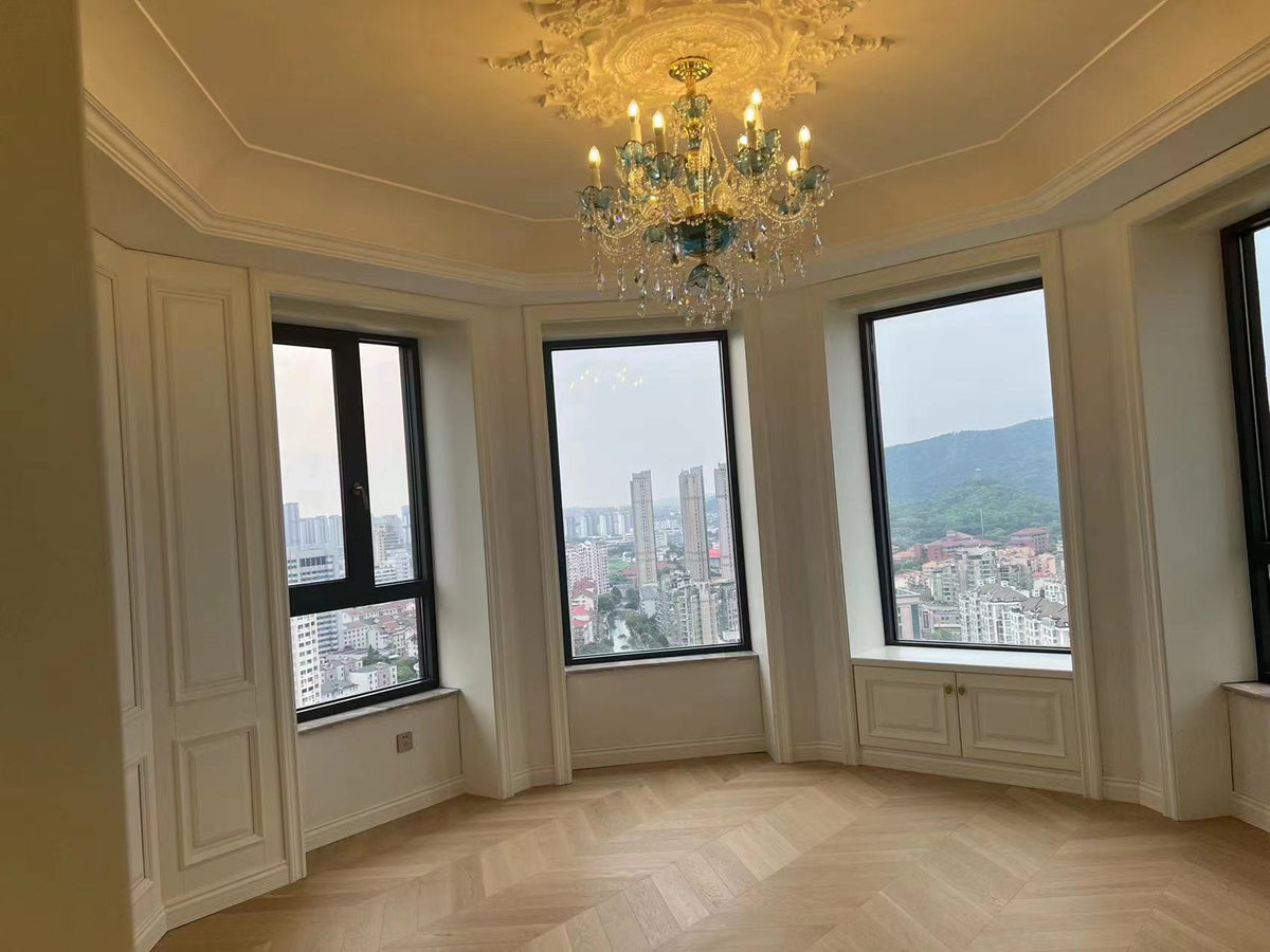 French Romantic Blue Crystal Designer Chandelier Modern Art Candle Branch Light Fixture For Bedroom/Living Room/Dining Room