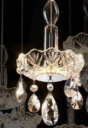 French Romantic Candle Crystal Chandelier White Modern Art Creative Pendant Light For Living Room/Dining Room/Bedroom