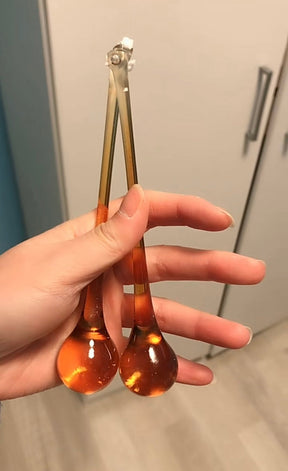 French Style Bedroom Small Creative Chandelier Vintage Romantic Warm Vibe Amber Waterdrop Light Fixture for Restaurant Dining Room Kids Room