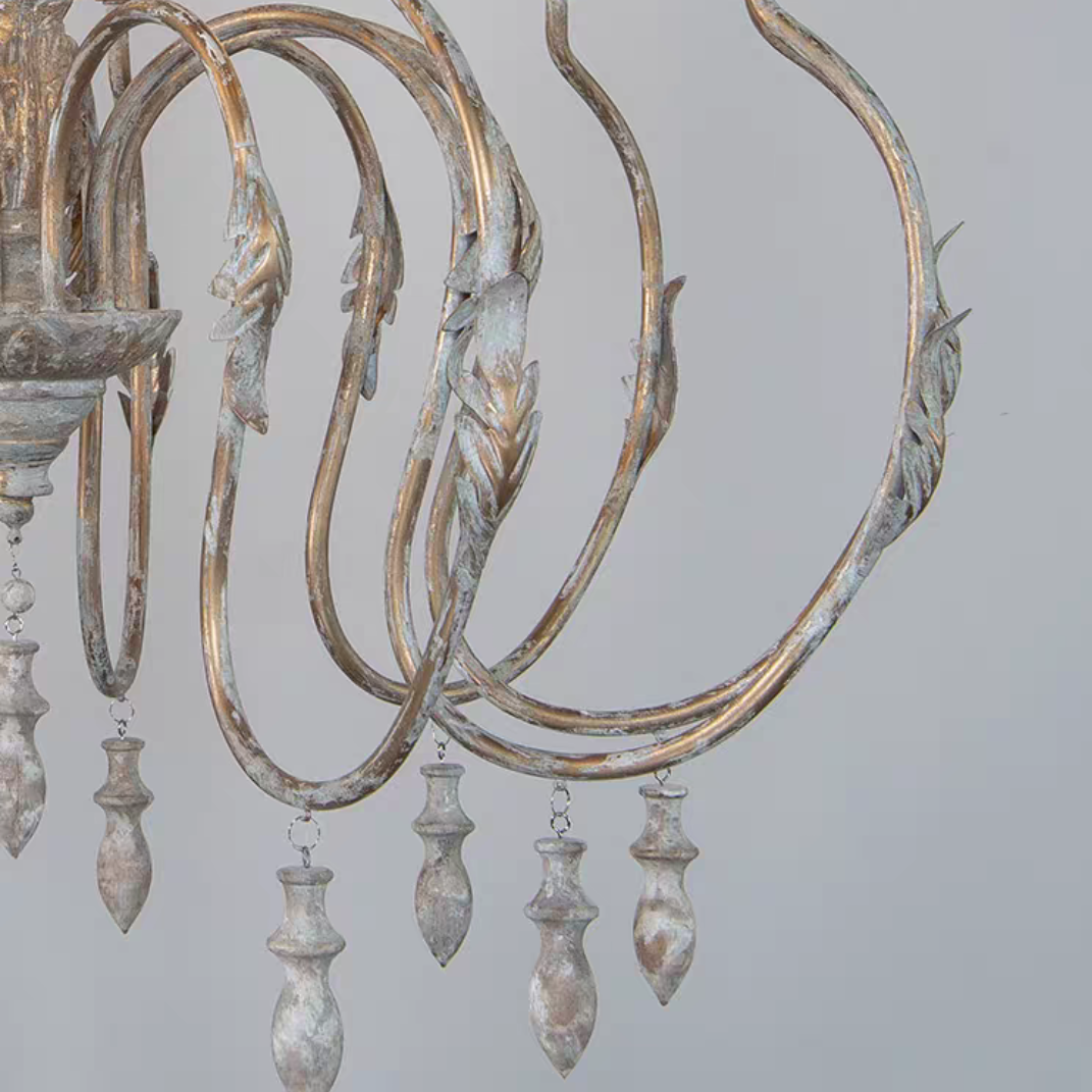 French Vintage Candle Chandelier for Living Room/Bedroom