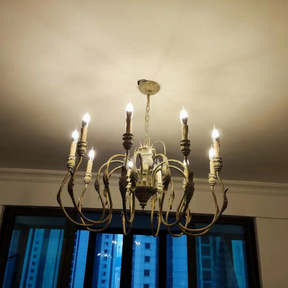 French Vintage Candle Chandelier for Living Room/Bedroom